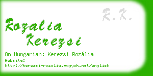 rozalia kerezsi business card